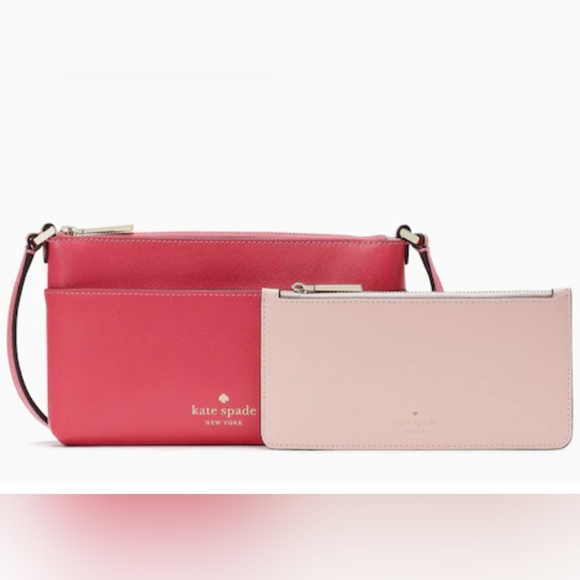 kate spade Handbags - Kate Spade Sadie Crossbody Set Tropical Pink